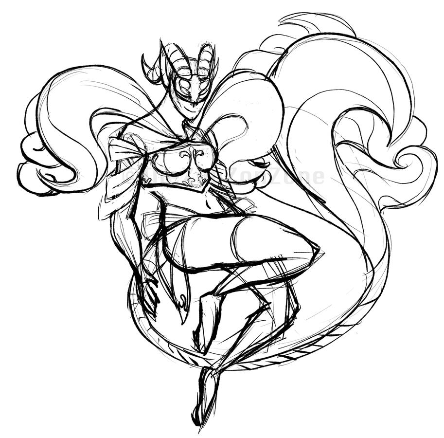Mrs. Kal sketch of Kal, an OC